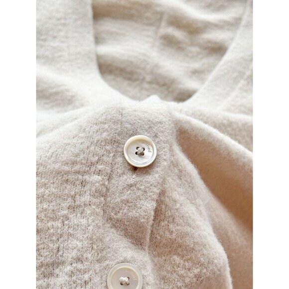 Aritzia WILFRED FREE Hush Knit Ivory Oversized V-Neck Cardigan Sweater, Size XS - Picture 13 of 16